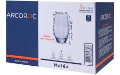 Arcoroc Verre Malea 350 Ml, 6 Pièce/s, Transparent - Verres à Boire -Paderno Shop unnamed file 1115