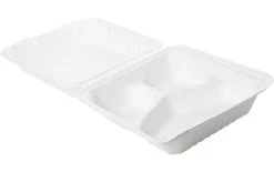 BioPak Boîte Repas 3-division 555 Ml, 50 Pièce/s - Vaisselle Jetable