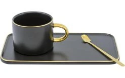 Kadastar Tasse à Café Élégance 200 Ml, 1 Pièce/s, 3 Pièces, Noir - Tasse