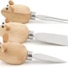 Kikkerland Couteau à Fromage Souris Brun Clair - Couteau De Cuisine
