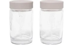 Crush Grind Distributeur à épices Vaasa Lot De 2, , Crème/Transparent - Distributeur De Nourriture