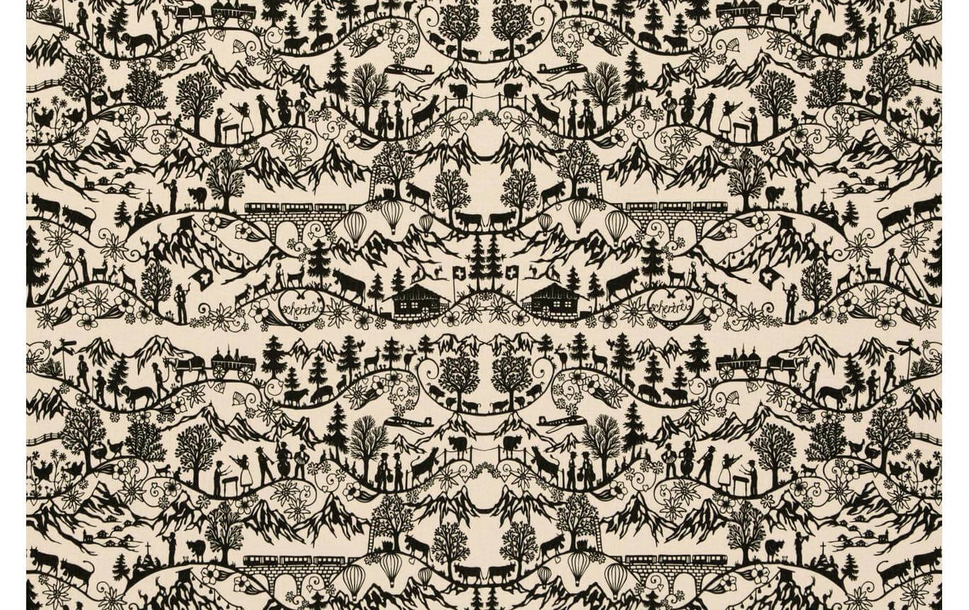 Chemin de table Swissness 48 cm x 1.35 m, Nature/Noir - Nappes de table Hubatka Chemin De Table Swissness 48 Cm X 1.35 M, Nature/Noir - Nappes De Table -Paderno Shop unnamed file 1289