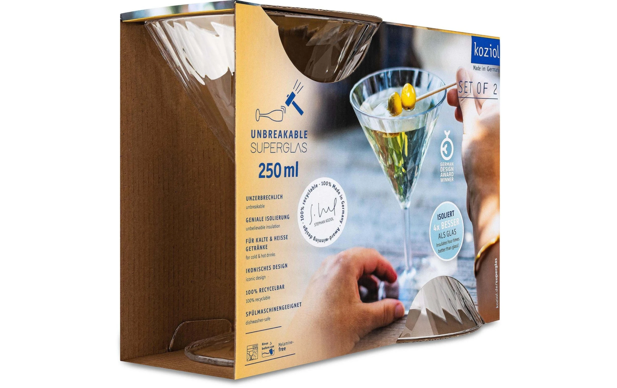 Koziol Verre à Cocktail Superglas Club No. 12, 250 Ml, 2 Pièce/s - Verres à Cocktail 4 Koziol Verre à Cocktail Superglas Club No. 12, 250 Ml, 2 Pièce/s - Verres à Cocktail - Image 2