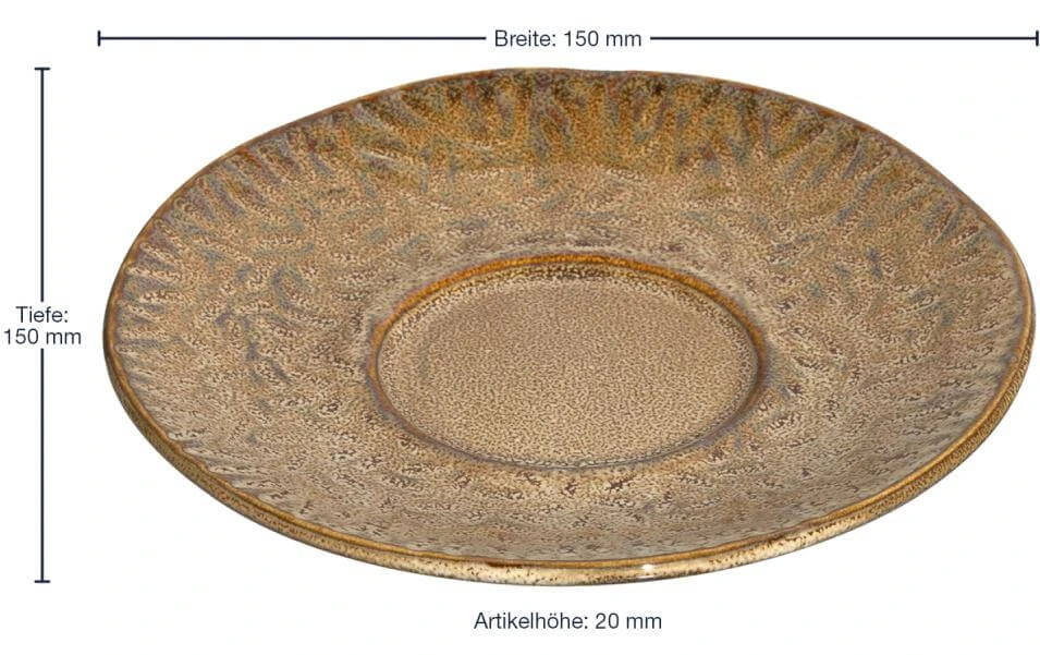 Leonardo Soucoupe Matera Ø 15 Cm, 4 Pièces, Sable - Tasse 4 Leonardo Soucoupe Matera Ø 15 Cm, 4 Pièces, Sable - Tasse - Image 2