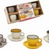 G. Wurm Tasse à Expresso 90 Ml, 4 Pièce/s, Jaune/Gris/Blanc - Tasse