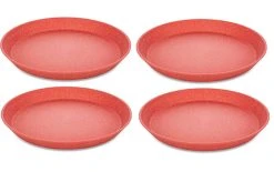 Koziol Assiette Non Décorative Connect Ø 20.5 Cm, 4 Pièce/s, Rouge - Plaque