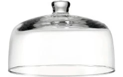 Leonardo Plat De Service Cupola Coiffe En Verre Avec Bouton, 25 Cm, Transparent - Plat