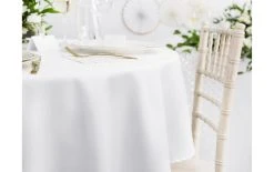 Partydeco Nappe Rond, Ø 230 Cm, Blanc - Nappes De Table