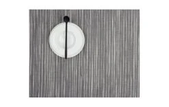 Chilewich Set De Table Rectangle 36 Cm X 48 Cm, Gris Foncé/Blanc - Nappes De Table