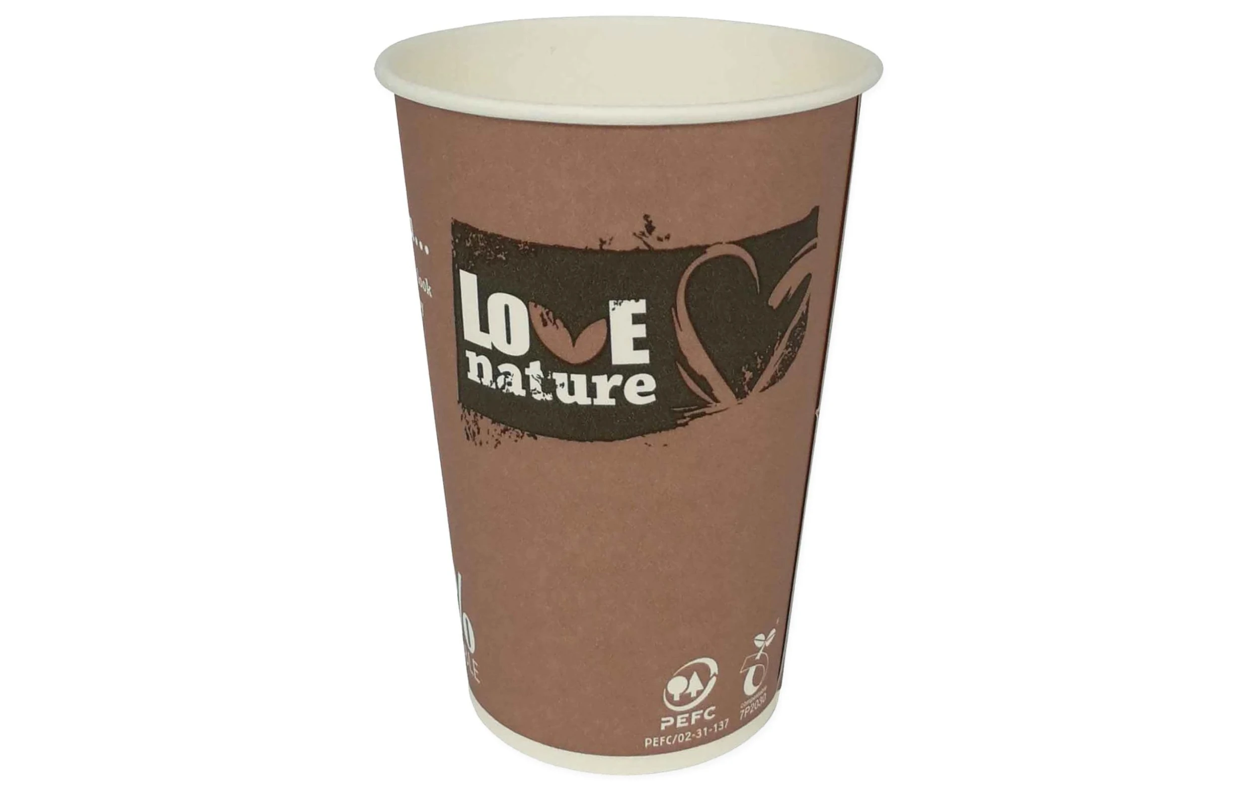Haushaltsware Tasses à Café Jetables Love Nature 300 Ml, 75 Pièce/s, Brun - Vaisselle Jetable 3 Haushaltsware Tasses à Café Jetables Love Nature 300 Ml, 75 Pièce/s, Brun - Vaisselle Jetable