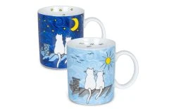 Könitz Tasse à Café Ensemble De 2 Katze 300 Ml, 2 Pièce/s, Bleu - Tasse