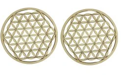 Aepll Consulting Dessous De Verre Fleur De Vie 2 Pièces, Bois D'érable - Sous-verre