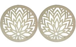 Aepll Consulting Dessous De Verre Plante De Chanvre 2 Pièces, Bois D'érable - Sous-verre