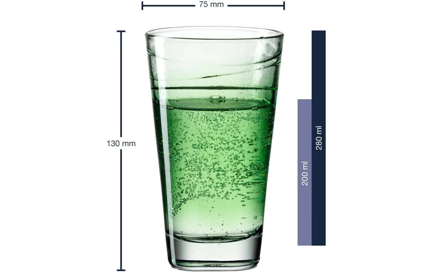 Verre Vario Struttura 280 ml, 6 Pièce/s, Vert - Verres à boire Leonardo Verre Vario Struttura 280 Ml, 6 Pièce/s, Vert - Verres à Boire -Paderno Shop unnamed file 1707