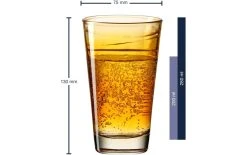 Leonardo Verre Vario Struttura 280 Ml, 6 Pièce/s, Orange - Verres à Boire -Paderno Shop unnamed file 1830