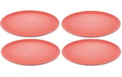Koziol Assiette Non Décorative Connect 25.5 Cm, 4 Pièce/s, Rouge - Plaque