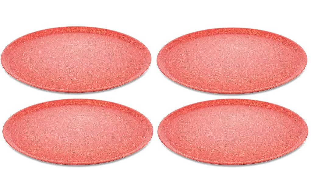 Koziol Assiette Non Décorative Connect 25.5 Cm, 4 Pièce/s, Rouge - Plaque 3 Koziol Assiette Non Décorative Connect 25.5 Cm, 4 Pièce/s, Rouge - Plaque