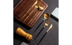 Tatavola Couverts à Emporter Noya 4-parties, Doré - Set De Couverts -Paderno Shop unnamed file 1968