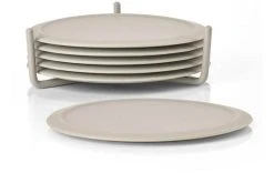 Zone Denmark Dessous De Verre Singels 6 Pièces, Boue - Sous-verre