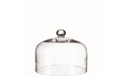 Leonardo Plat De Service Cupola Coiffe En Verre Avec Bouton, 29 Cm, Transparent - Plat