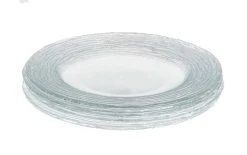 ArdaCam Assiette Non Décorative Megara Ø 24 Cm, 6 Pièce/s, Transparent - Plaque