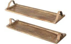 Boltze Plateau De Service Malus Ensemble De 2, Brun - Plat