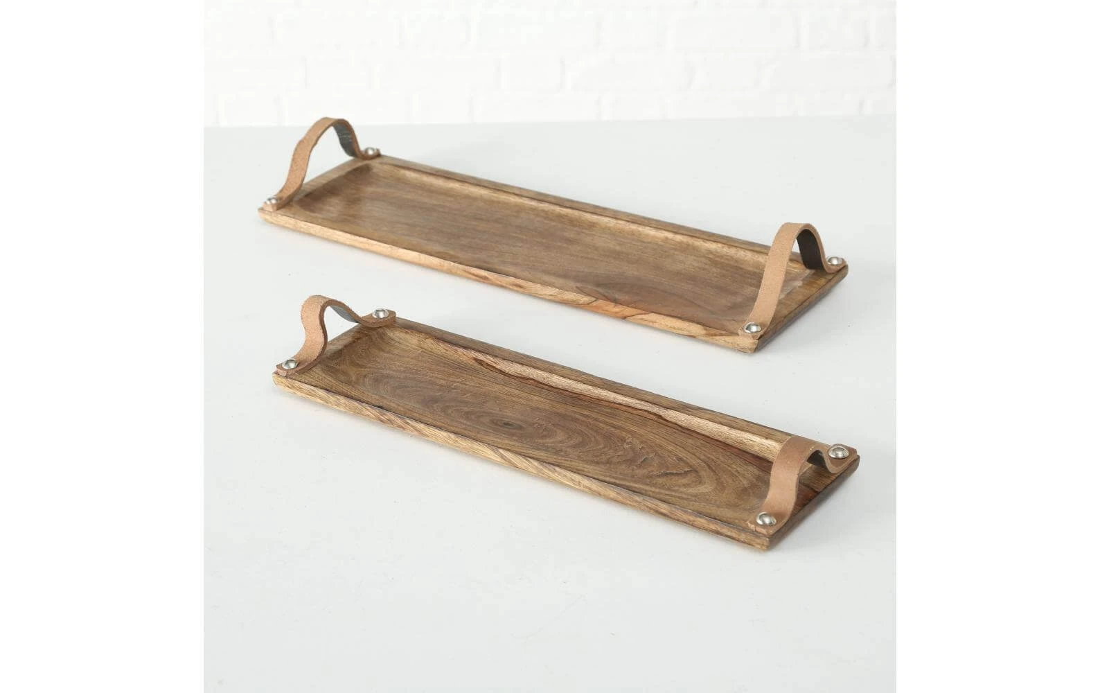 Plateau de service Malus Ensemble de 2, Brun - Plat Boltze Plateau De Service Malus Ensemble De 2, Brun - Plat -Paderno Shop unnamed file 2127