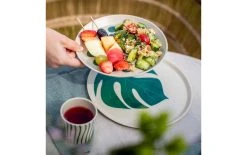 Koziol Assiette Non Décorative Connect Monstera 4 Pièce/s,Beige/Vert - Plaque -Paderno Shop unnamed file 2166