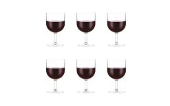 BODUM Verre à Vin Rouge Oktett 250 Ml, 6 Pièce/s, Transparent - Verres à Vin