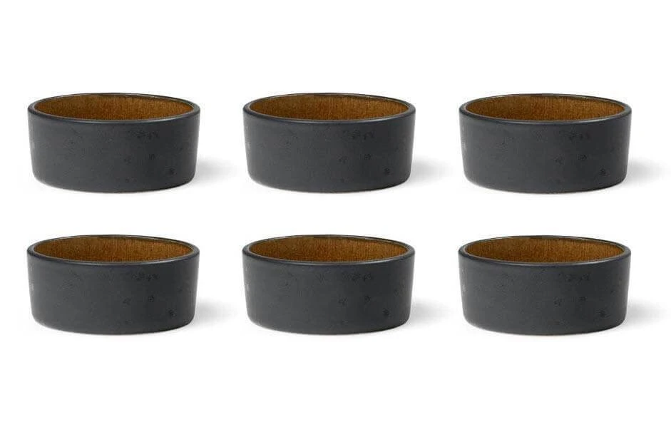 Bitz Coupelle Apéritif 7.5 Cm, 6 Pièce/s, Noir/Ambre - Bol 3 Bitz Coupelle Apéritif 7.5 Cm, 6 Pièce/s, Noir/Ambre - Bol