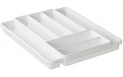 Rotho Casier à Couverts Domino Blanc - Plateau à Couverts