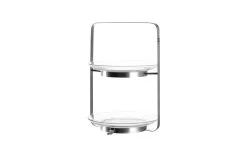 Leonardo Plat De Présentation étagé Senso Argenté/Transparent - Etagere & Stand à Gâteaux