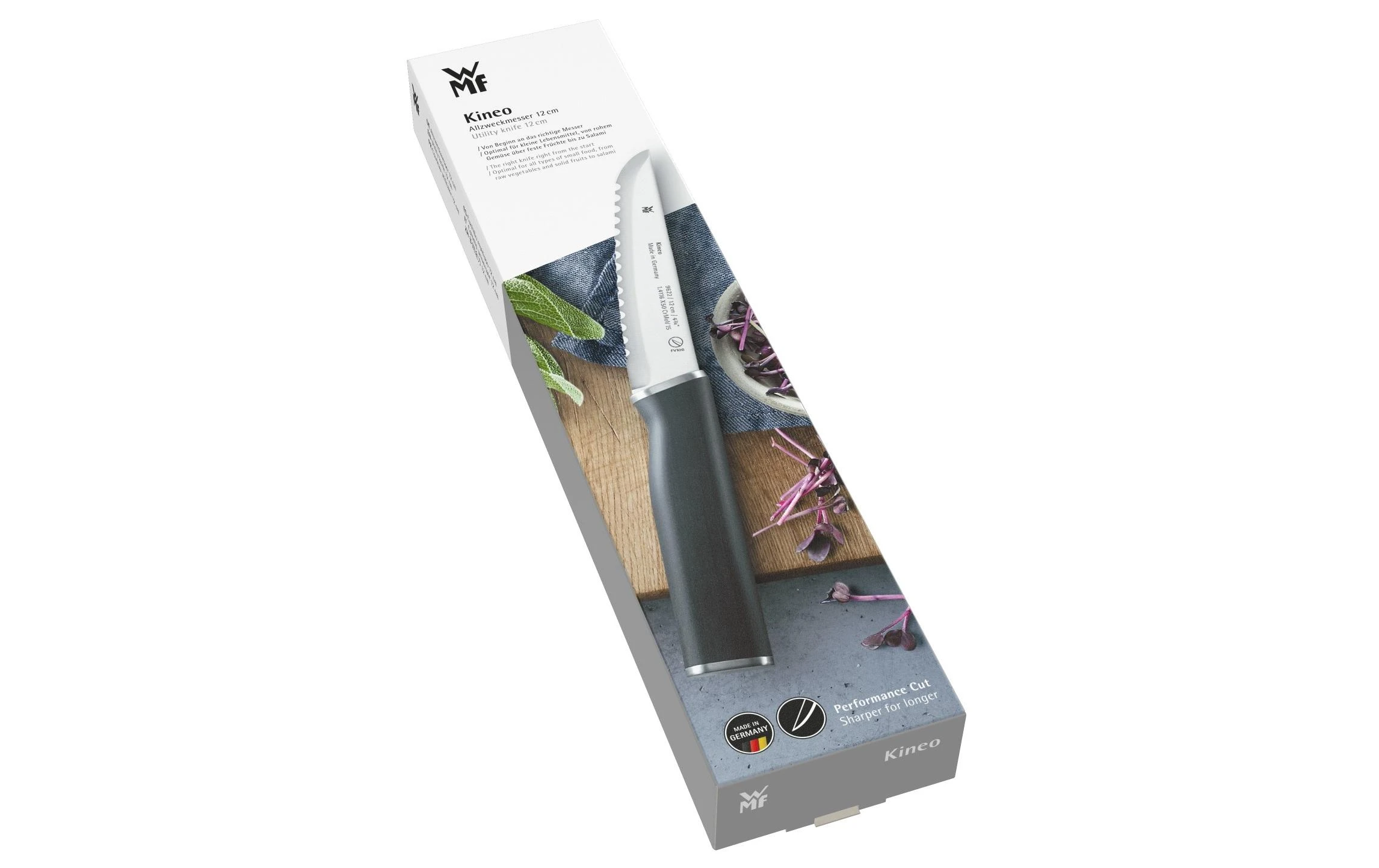 WMF Couteau Universel Kineo 24 Cm Noir/Argenté - Couteau De Cuisine 4 WMF Couteau Universel Kineo 24 Cm Noir/Argenté - Couteau De Cuisine - Image 2