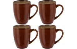 Bitz Tasse à Café 300 Ml, 4 Pièce/s, Ambre/Crème - Tasse