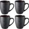 Bitz Tasse à Café 300 Ml, 4 Pièce/s, Noir/Bleu Foncé - Tasse