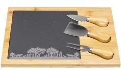 Kadastar Plateau De Service Bénichon De Montagne Anthracite/Brun Clair - Plat