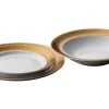 BergHOFF Set D’assiettes Gem Line 3 Pièce/s, Doré/Blanc - Plaque