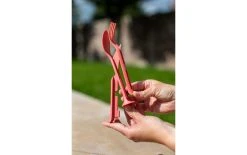 Koziol Couverts à Emporter Klikk Pocket 3-parties, Rouge - Set De Couverts -Paderno Shop unnamed file 283