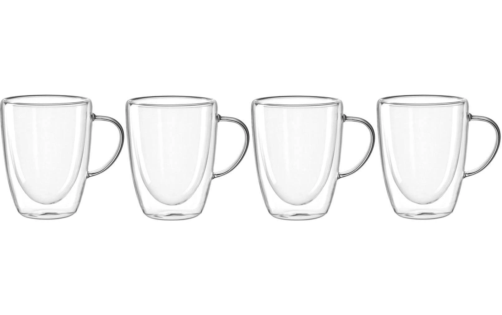Tasse à café Duo 300 ml, 4 Pièce/s, Transparent - Tasse Leonardo Tasse à Café Duo 300 Ml, 4 Pièce/s, Transparent - Tasse -Paderno Shop unnamed file 2895
