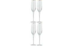 Lene Bjerre Verre à Champagne Claudine 210 Ml, 4 Pièce/s, Transparent - Verres à Champagne