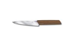 Victorinox Couteau D’office Swiss Modern 15 Cm Bois De Noyer - Couteau De Cuisine