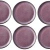 Bitz Assiettes Pour Le Petit-déjeuner Et à Dessert 6 Pièce/s, Noir/violet - Plaque