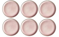 Bitz Assiettes Pour Le Petit-déjeuner Et à Dessert 6 Pièce/s, Gris/rose Clair - Plaque