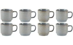 Villa Collection Tasse Universelle Elm 350 Ml, 8 Pièce/s, Bleu/Gris - Tasse