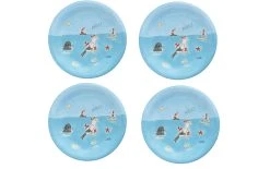 Mila Assiettes Pour Le Petit-déjeuner Et à Dessert Ahoi 4 Pièce/s, Bleu - Plaque