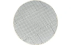Kadastar Assiette Non Décorative Metropolitan Dots Ø 26 Cm, Noir/Blanc - Plaque