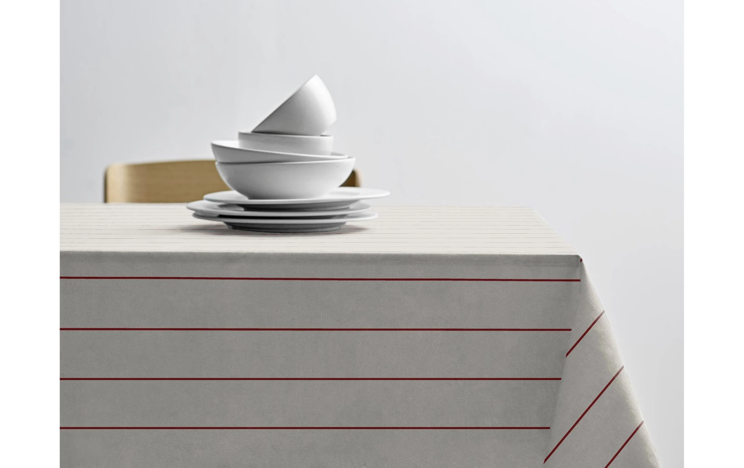 Nappe Line 140 cm x 320 cm, Crème/Rouge - Nappes de table Södahl Nappe Line 140 Cm X 320 Cm, Crème/Rouge - Nappes De Table -Paderno Shop unnamed file 3504 scaled