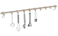 Wenko Patère Pour Porte Premium 80 X 2.5 X 4 Cm Brun/Argenté - Porte-ustensiles De Cuisine -Paderno Shop unnamed file 3657