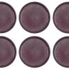 Bitz Assiettes Pour Le Petit-déjeuner Et à Dessert Ø 21 Cm, 6 Pièces, Noir/violet - Plaque -Paderno Shop unnamed file 3675