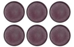 Bitz Assiettes Pour Le Petit-déjeuner Et à Dessert Ø 21 Cm, 6 Pièces, Noir/violet - Plaque